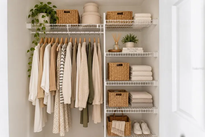 Staged Master Bedroom Closet 2