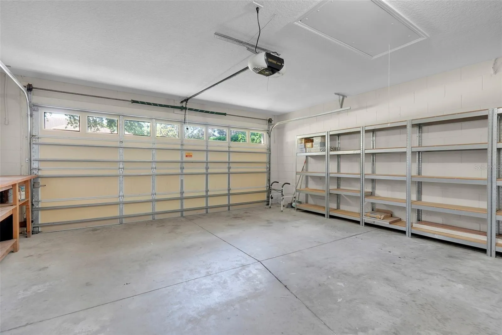 TONS of storage shelving in garage