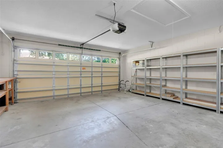 TONS of storage shelving in garage
