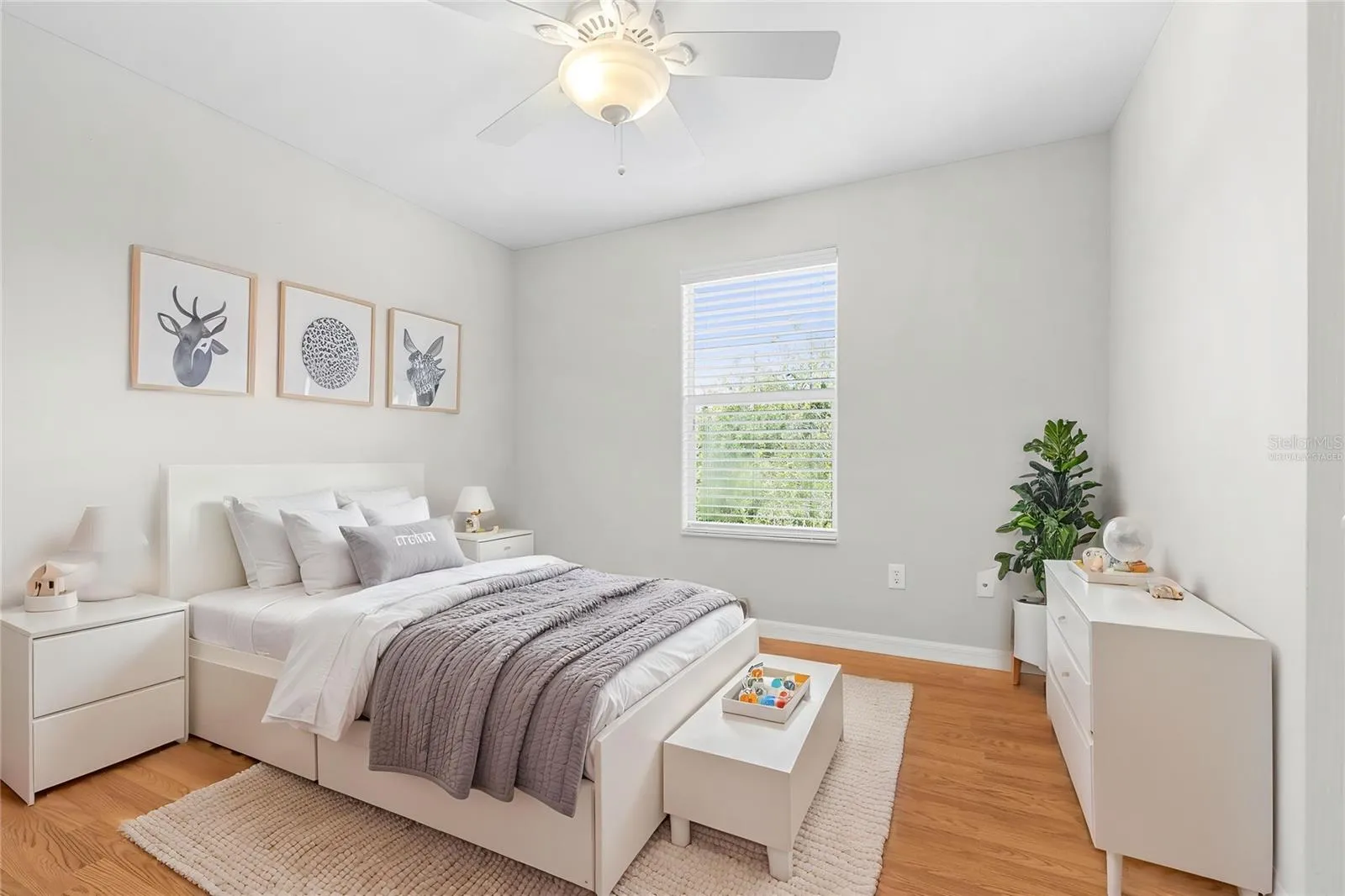Virtually staged bedroom 4