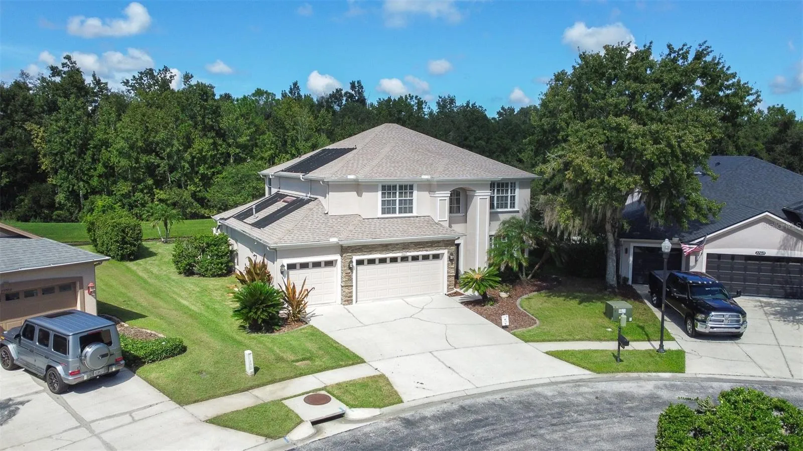 Arial view of home