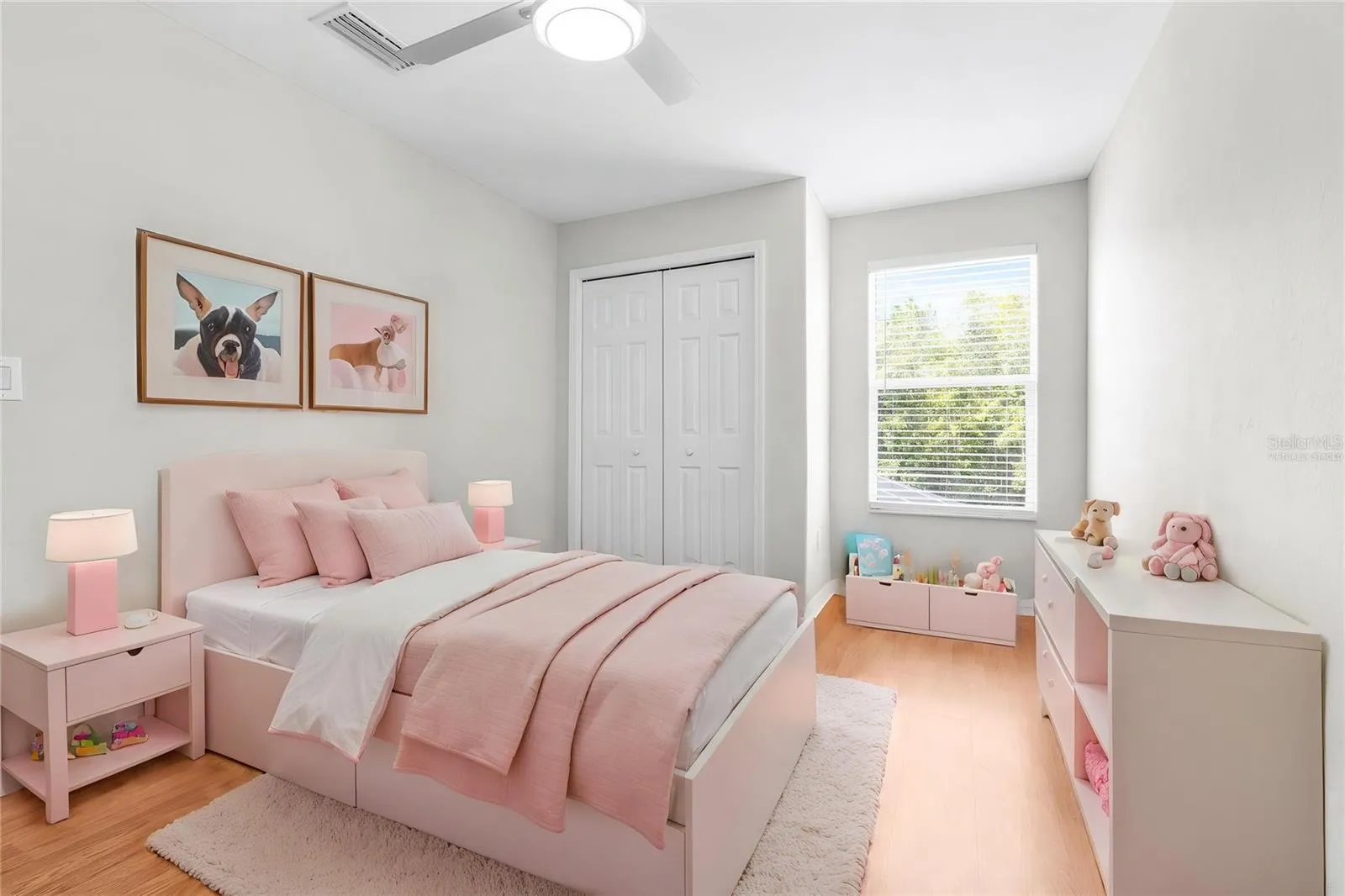 Virtually staged bedroom
