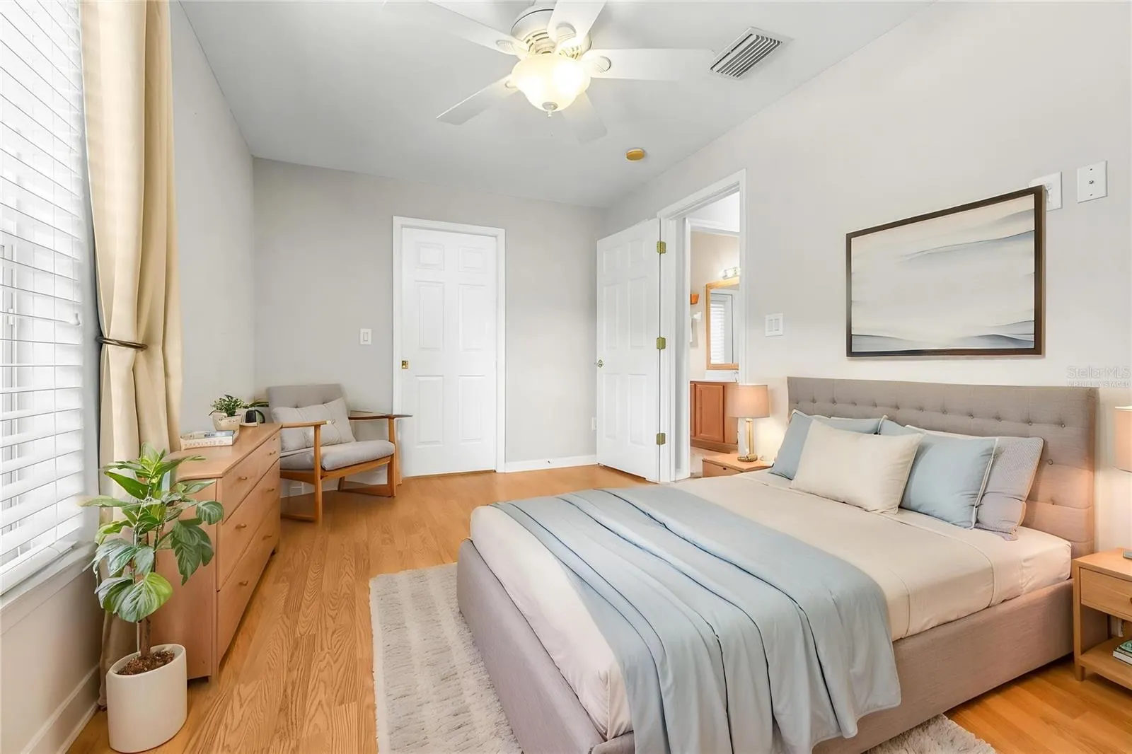 Virtually staged first floor bedroom with ensuite bath