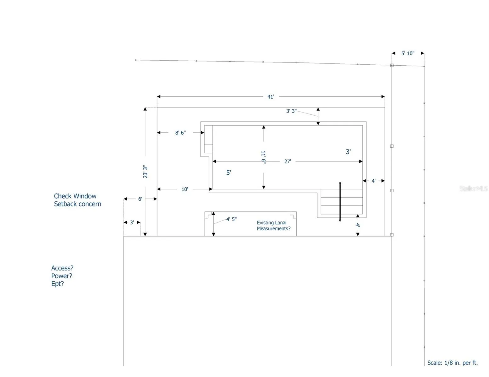 Pool Plans - prior to the birdcage install.