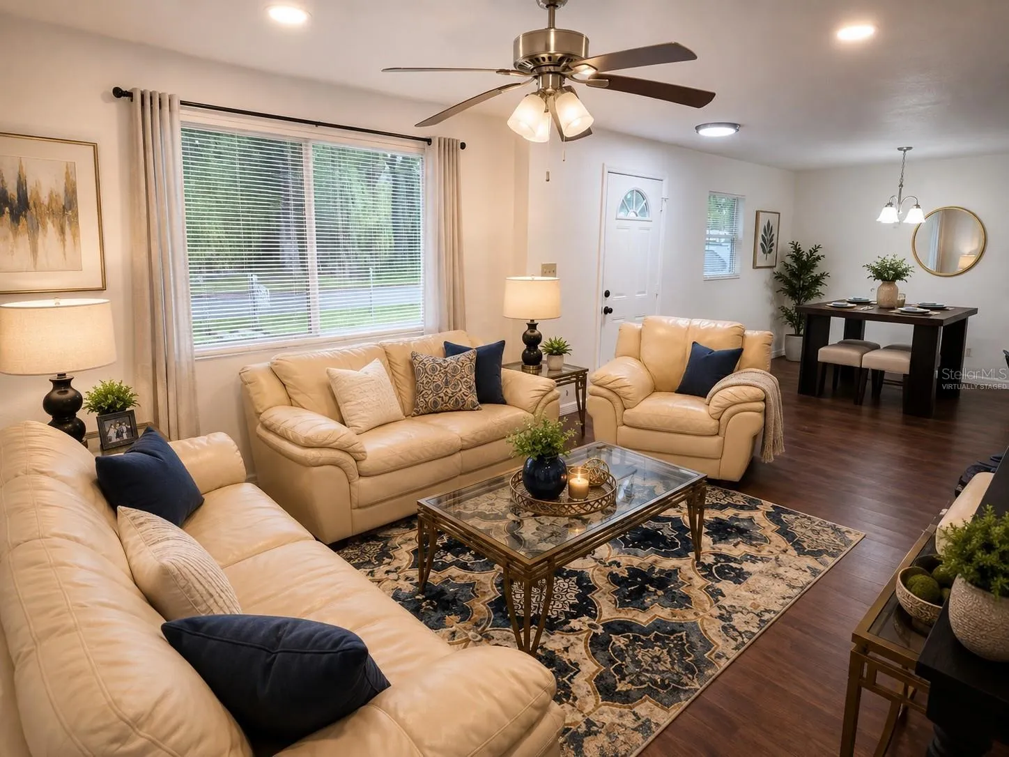 Living room             virtually staged