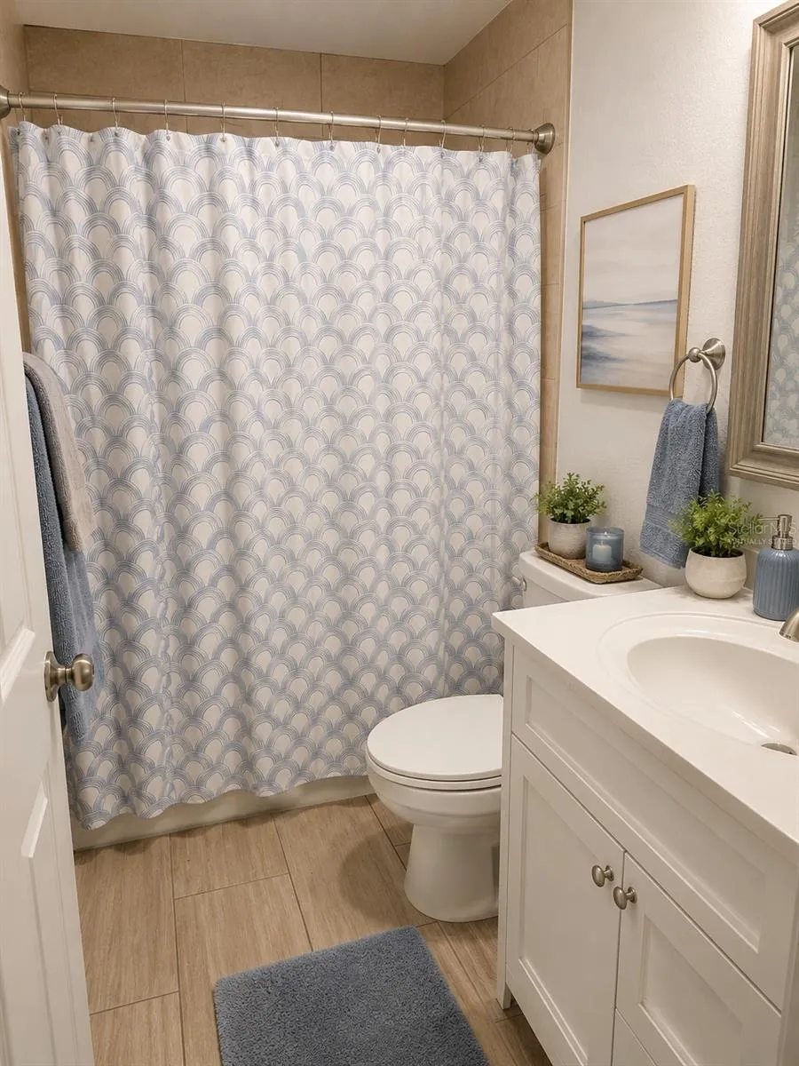 hall bath                      virtually staged