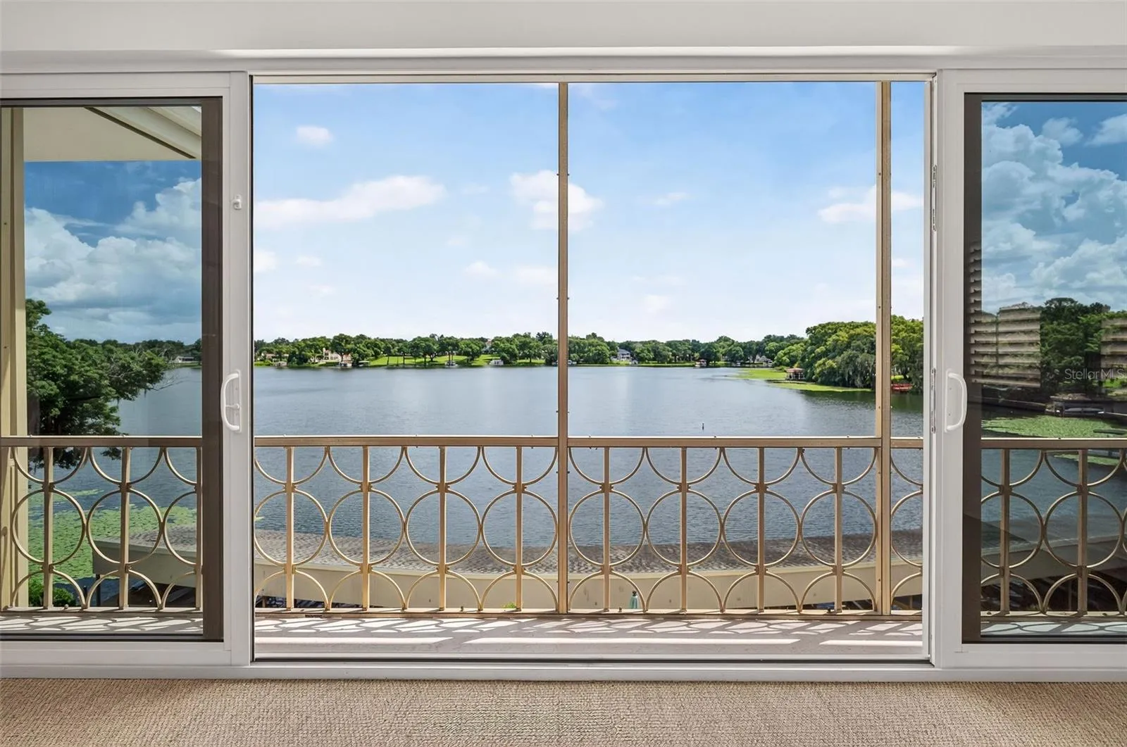 19' of Sliders with direct view of Lake Osceola