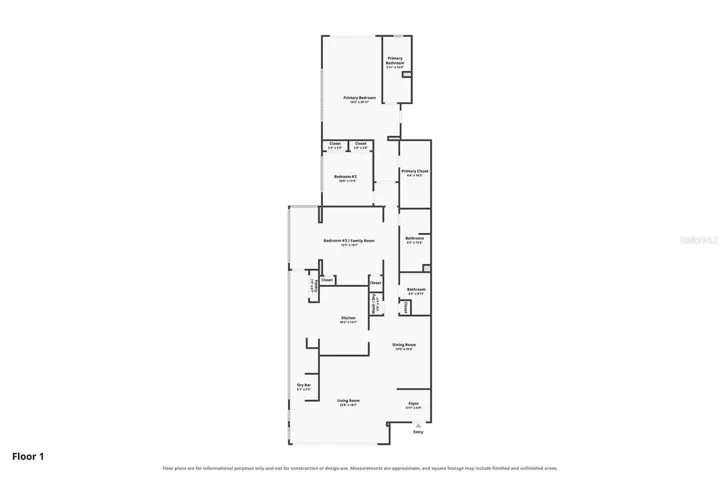 Floor Plan as Residence #1 as is currently configured