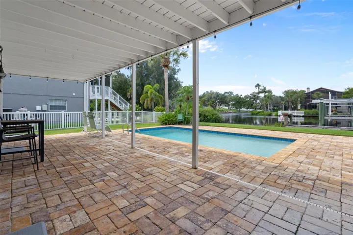 Covered pool deck and pool