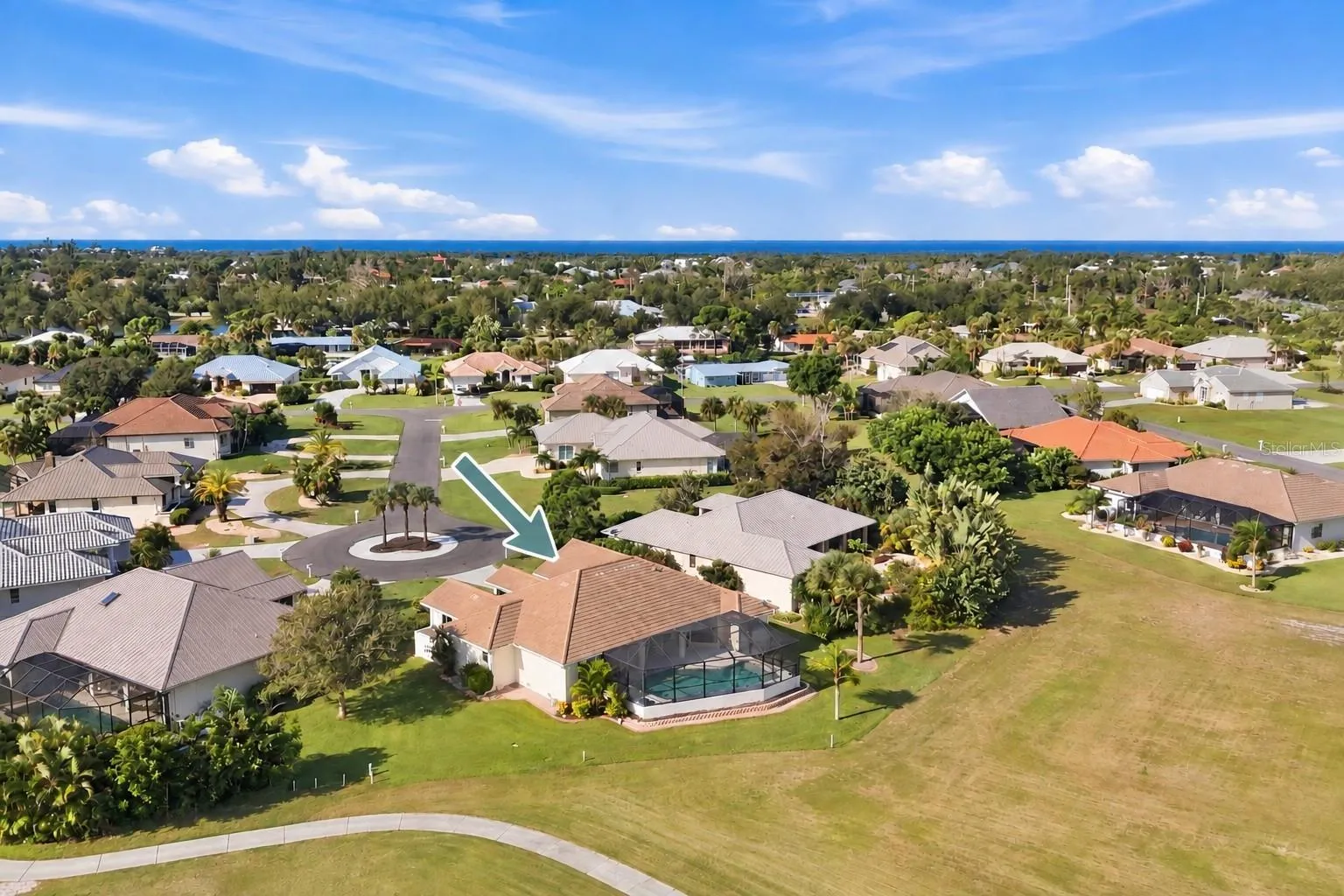Located on a quiet cul-de-sac on The Links golf course - newer cement tile roof