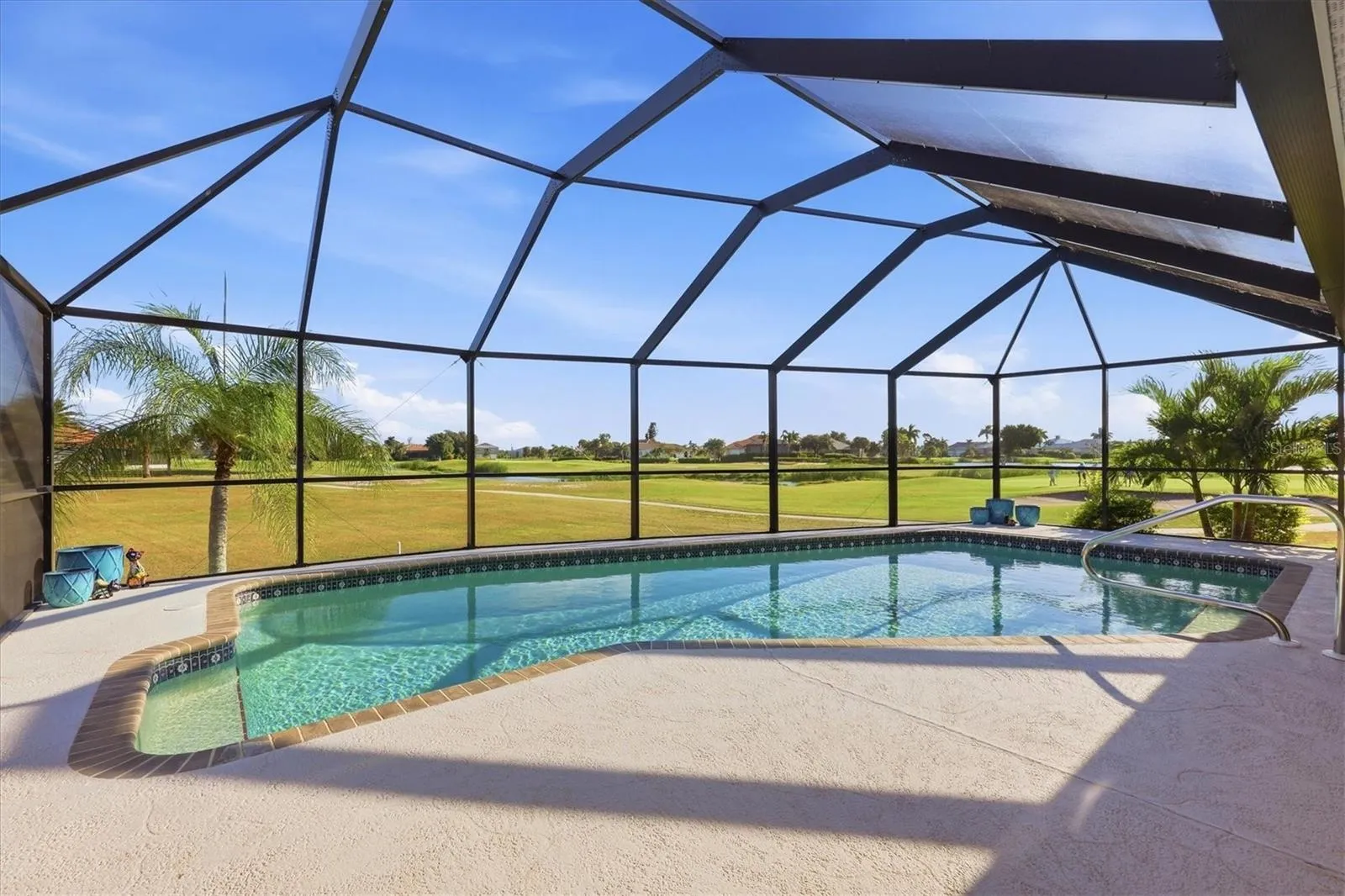 Pool with relaxing views