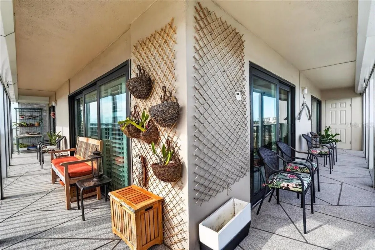 Shot of the wrap around balcony