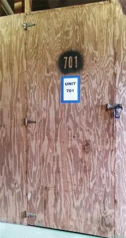 Storage entrance door on 1st floor