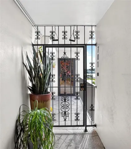 Gated entrance to condo