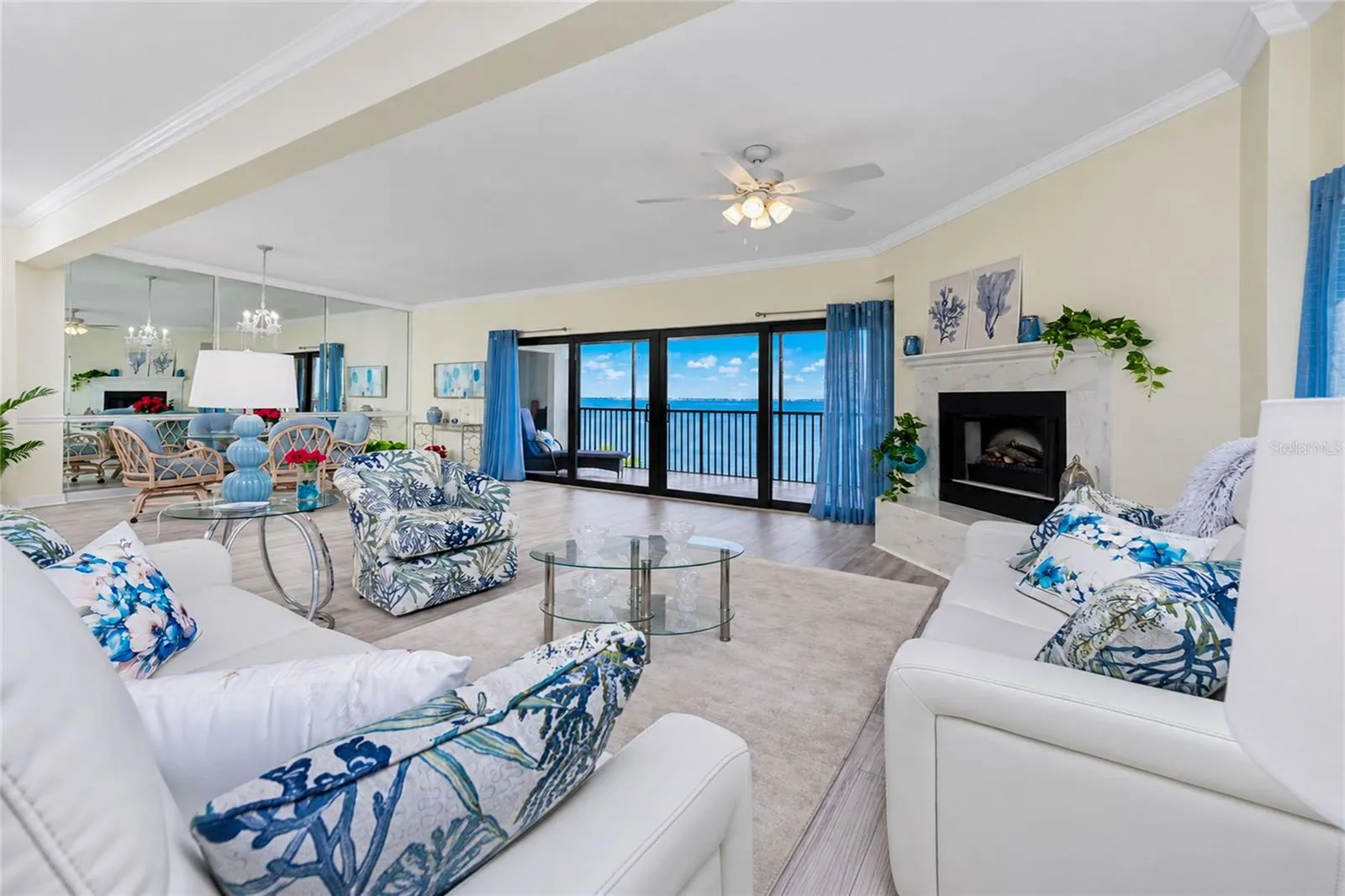 LIVING AREA WITH HARBOR VIEWS!