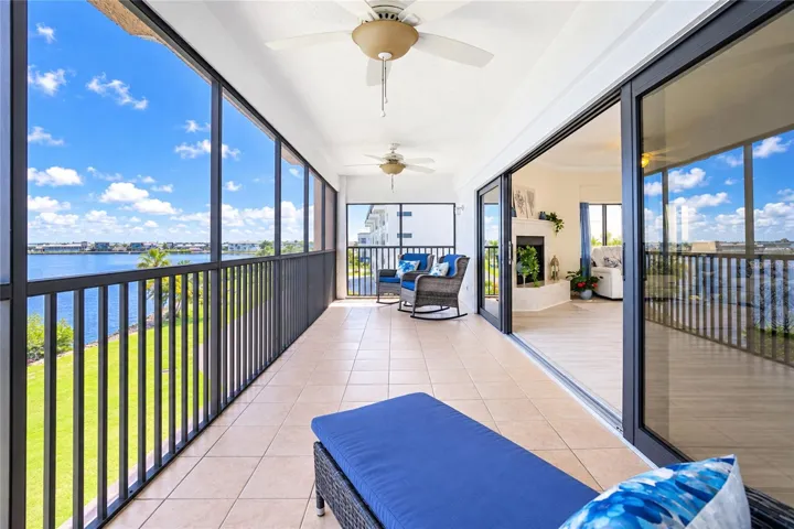 LARGE LANAI CAN HAVE SEVERAL SEATING ARRANGEMENTS