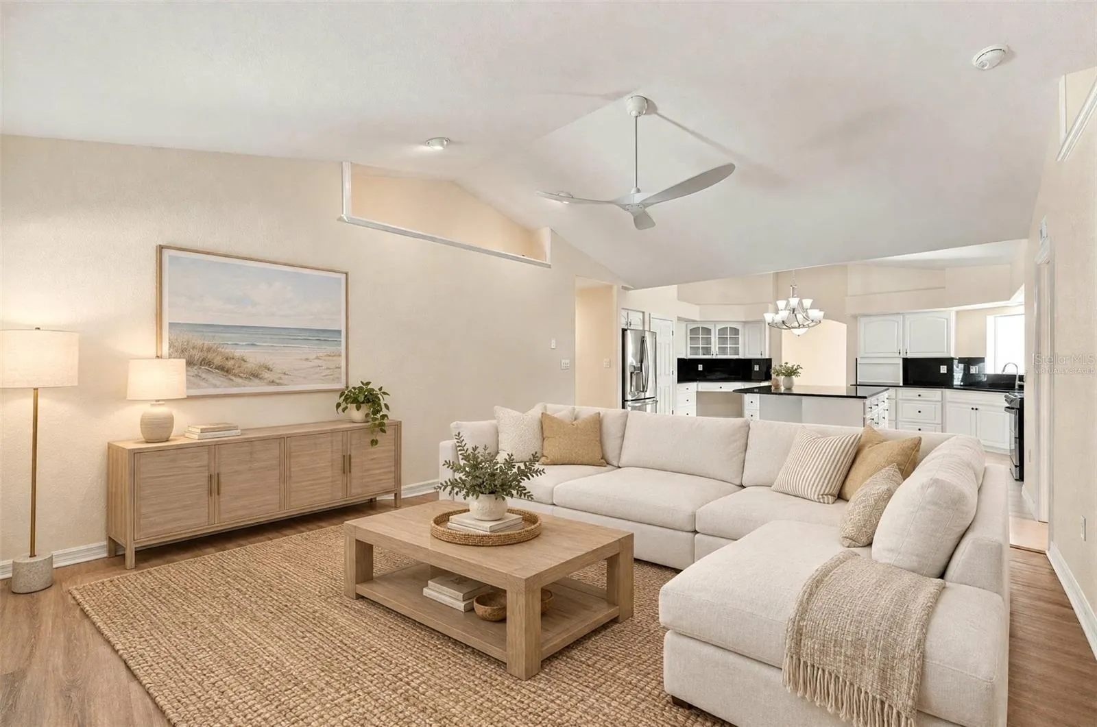 Virtually staged - Family room