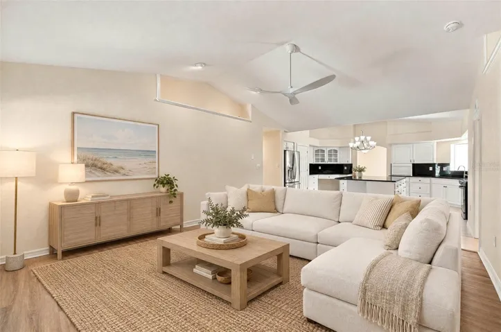 Virtually staged - Family room