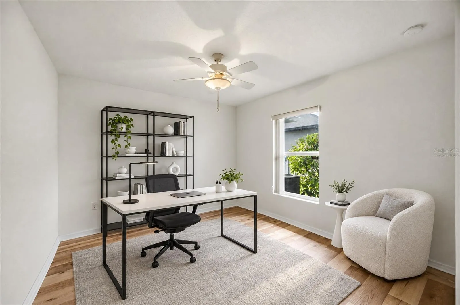 Virtually staged - Bedroom shown as a home office
