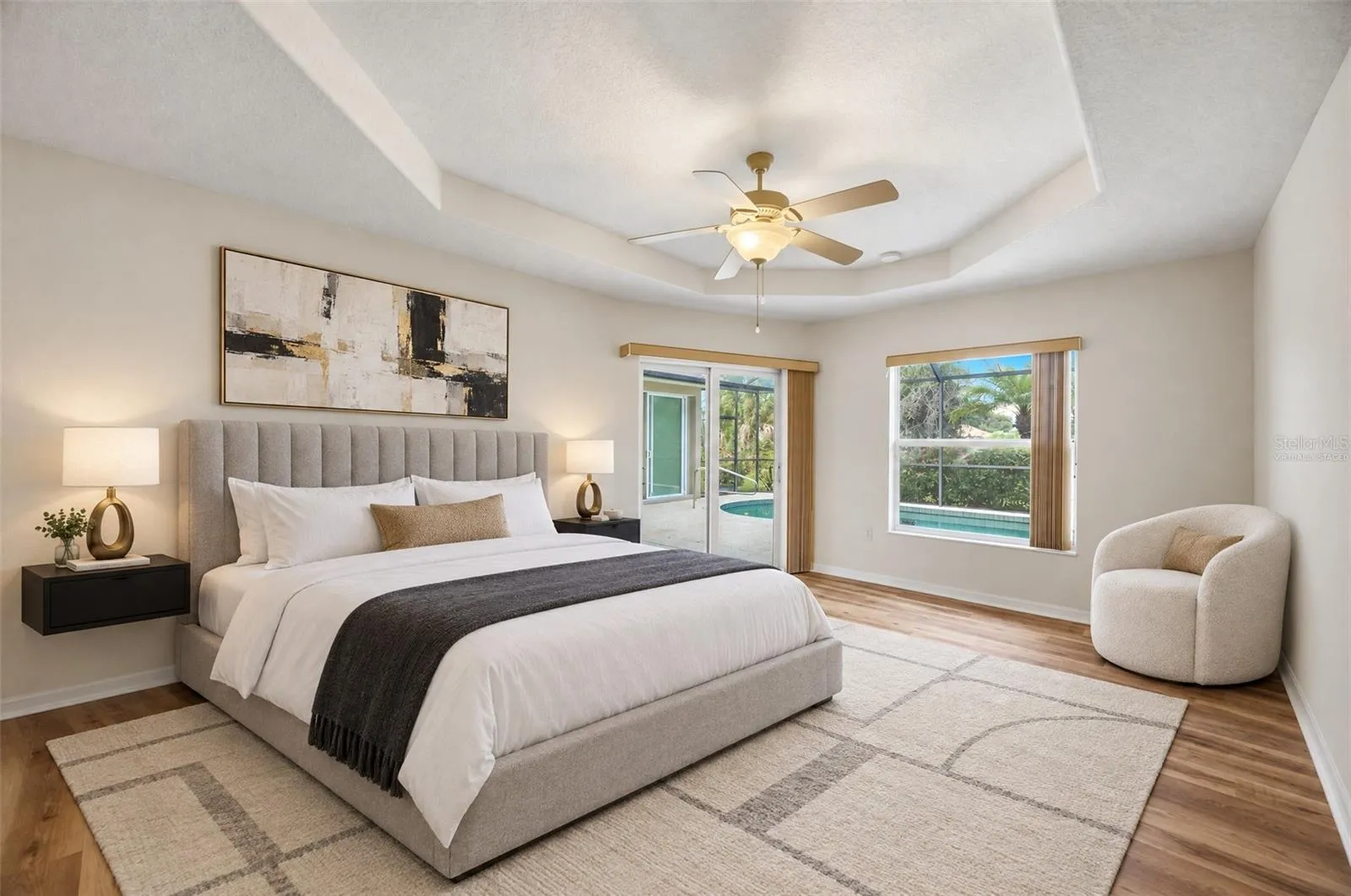 Virtually staged - Primary bedroom
