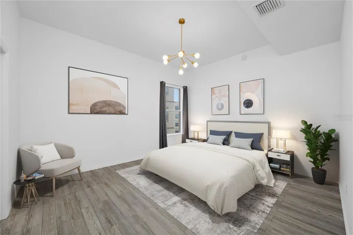 Master bedroom - virtually staged
