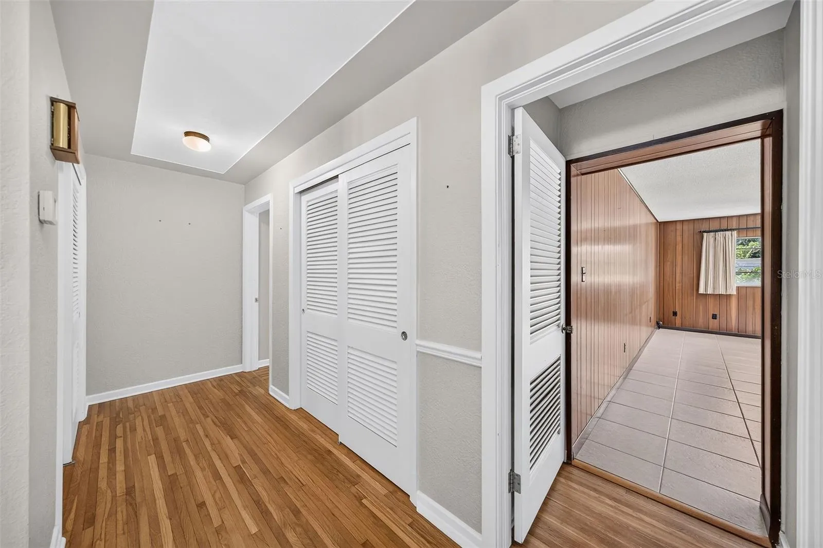 Generous storage in hallway.
