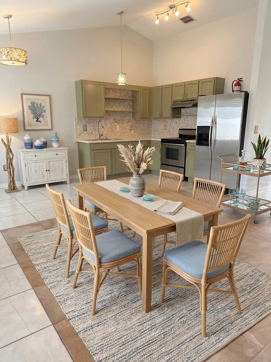 virtually staged kitchen