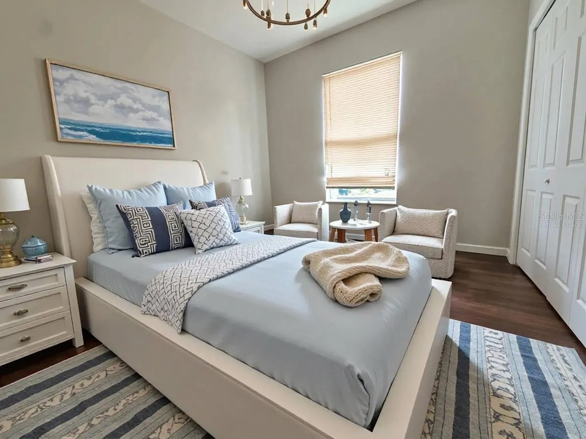 virtually staged secondary bedroom