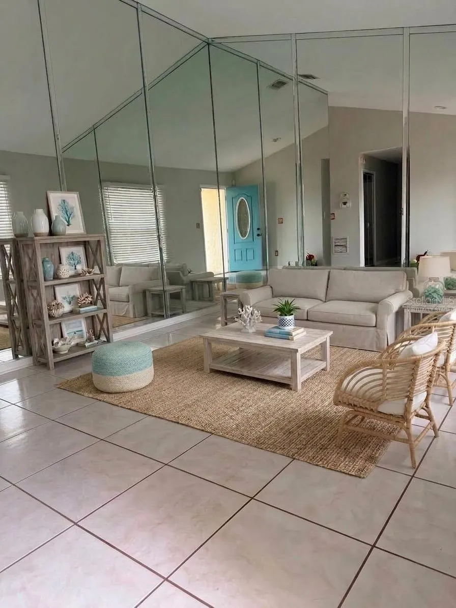 virtually staged living room
