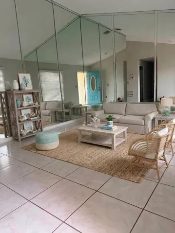 virtually staged living room