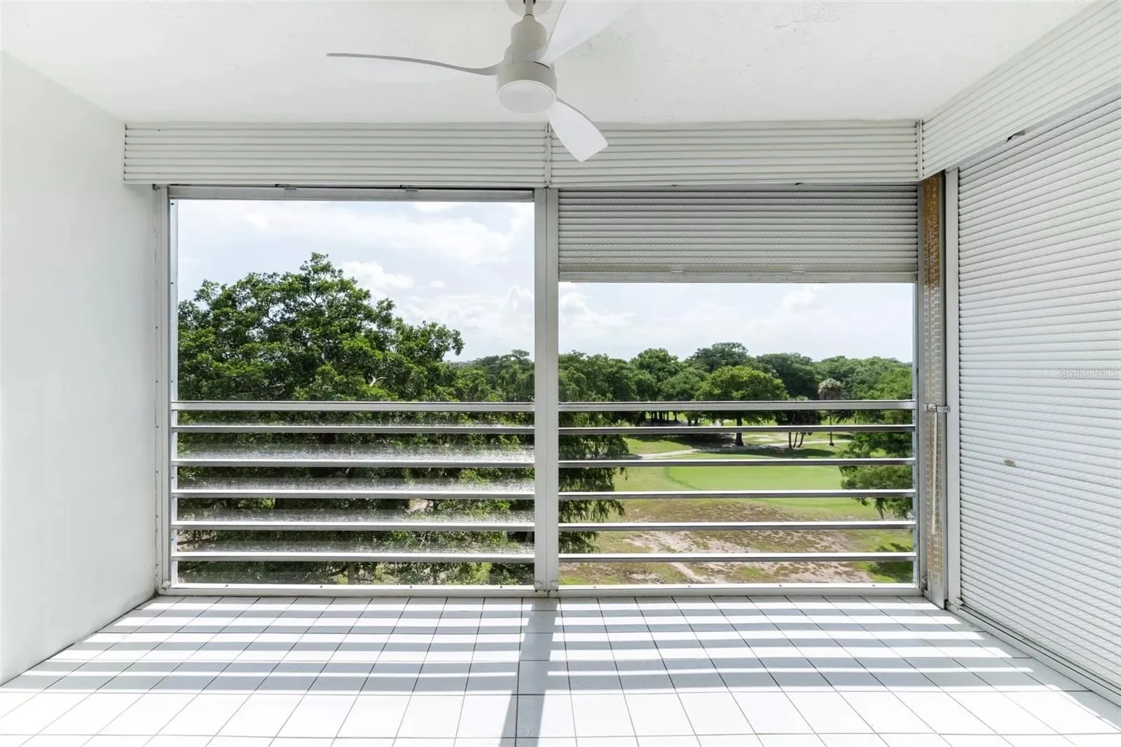 Screened Balcony - Hurricane Shutters
