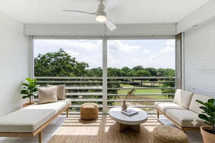 Virtually Staged - - Screened balcony - Hurricane Shutters