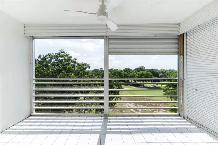 Screened Balcony - Hurricane Shutters