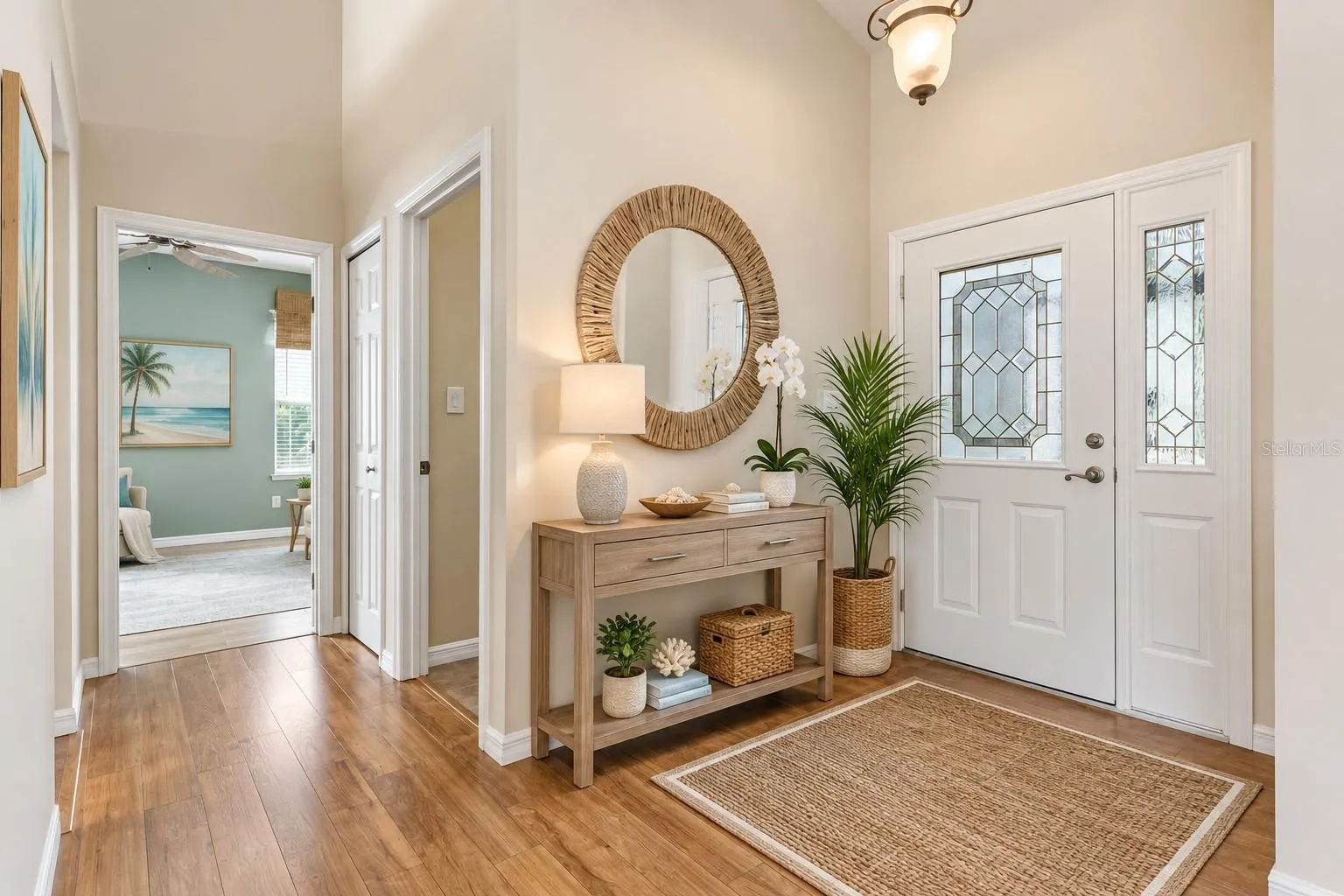 Foyer virtually furnished