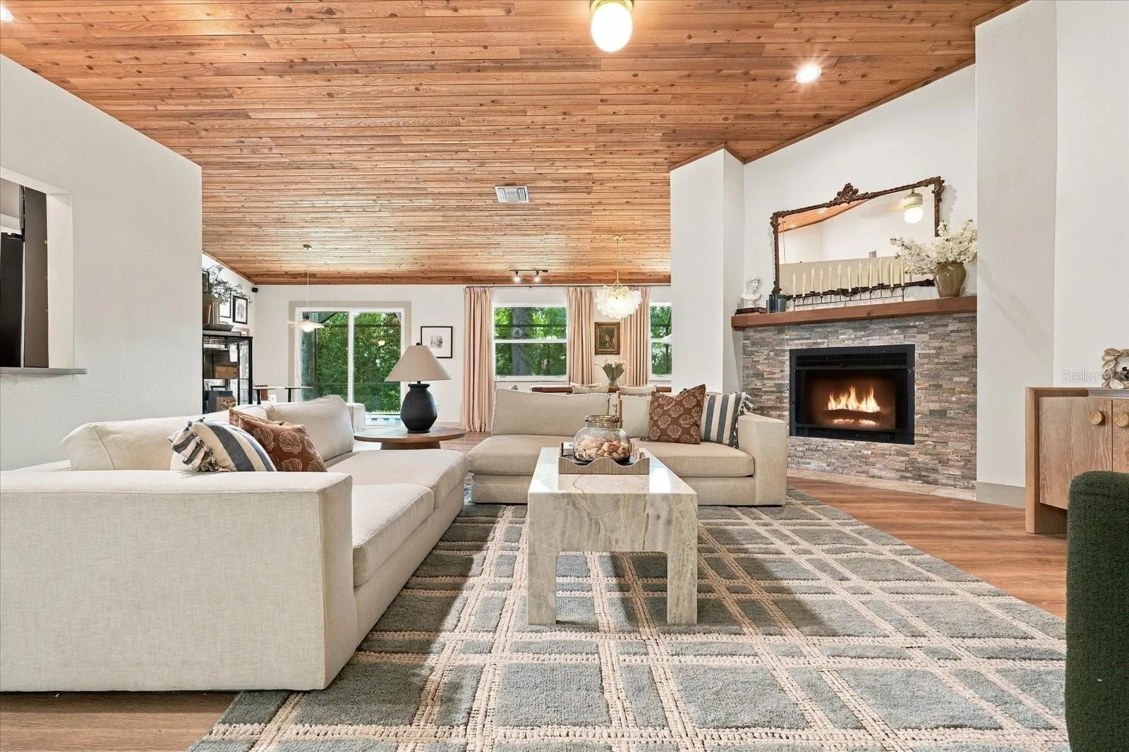 Living Room with Fireplace