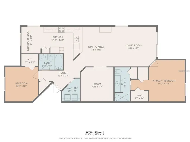 Floor plan for reference; dimensions are approximate and should be independently verified.