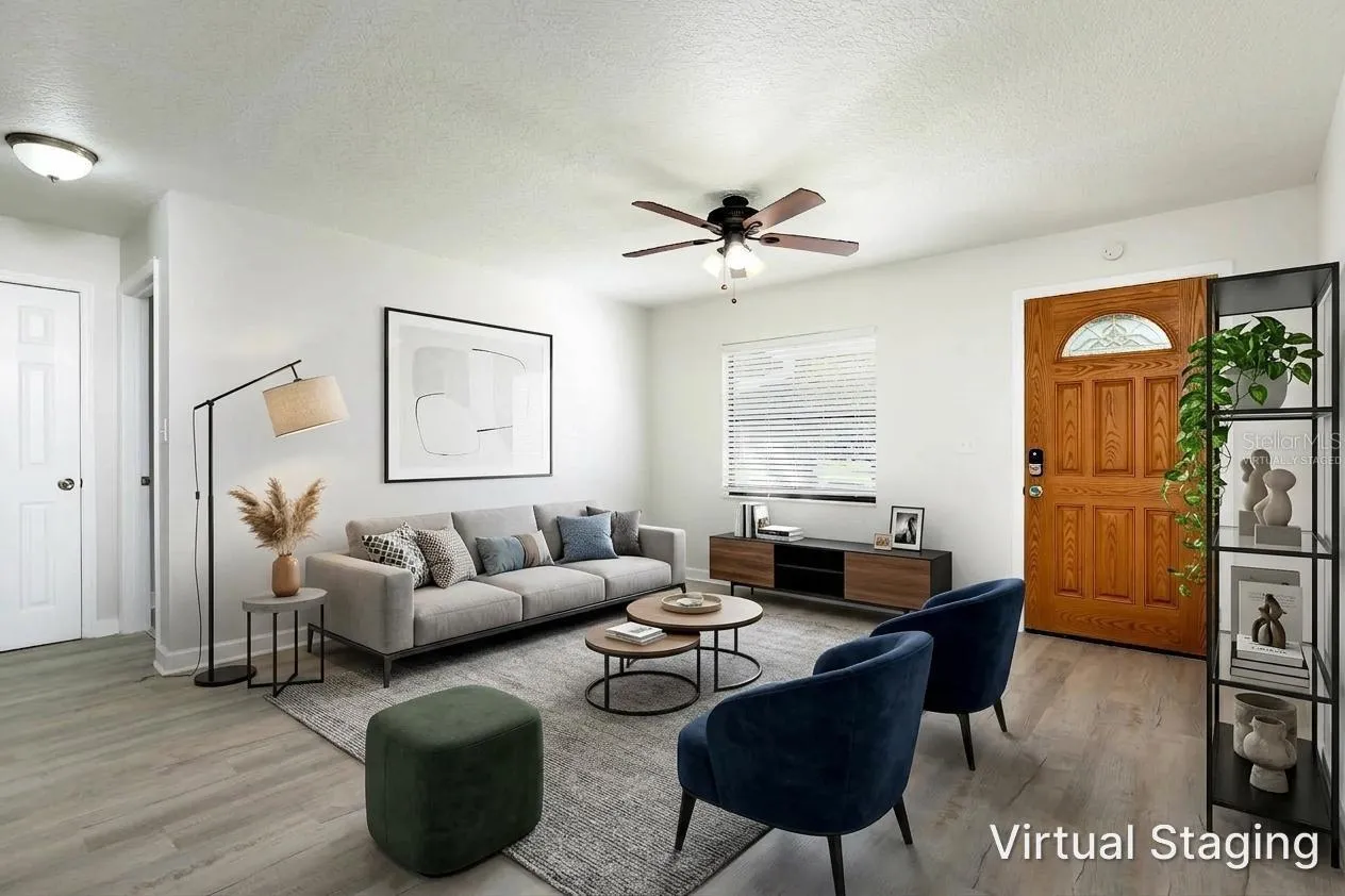 Virtually staged Living Room
