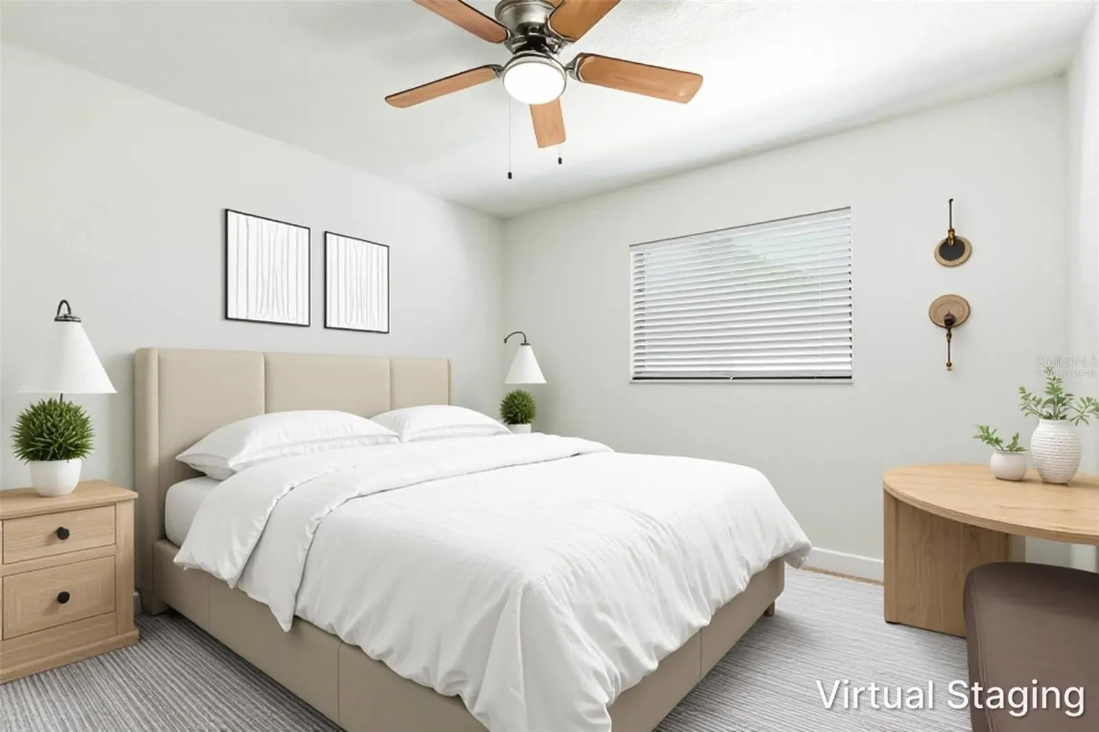 Virtually Staged Bedroom