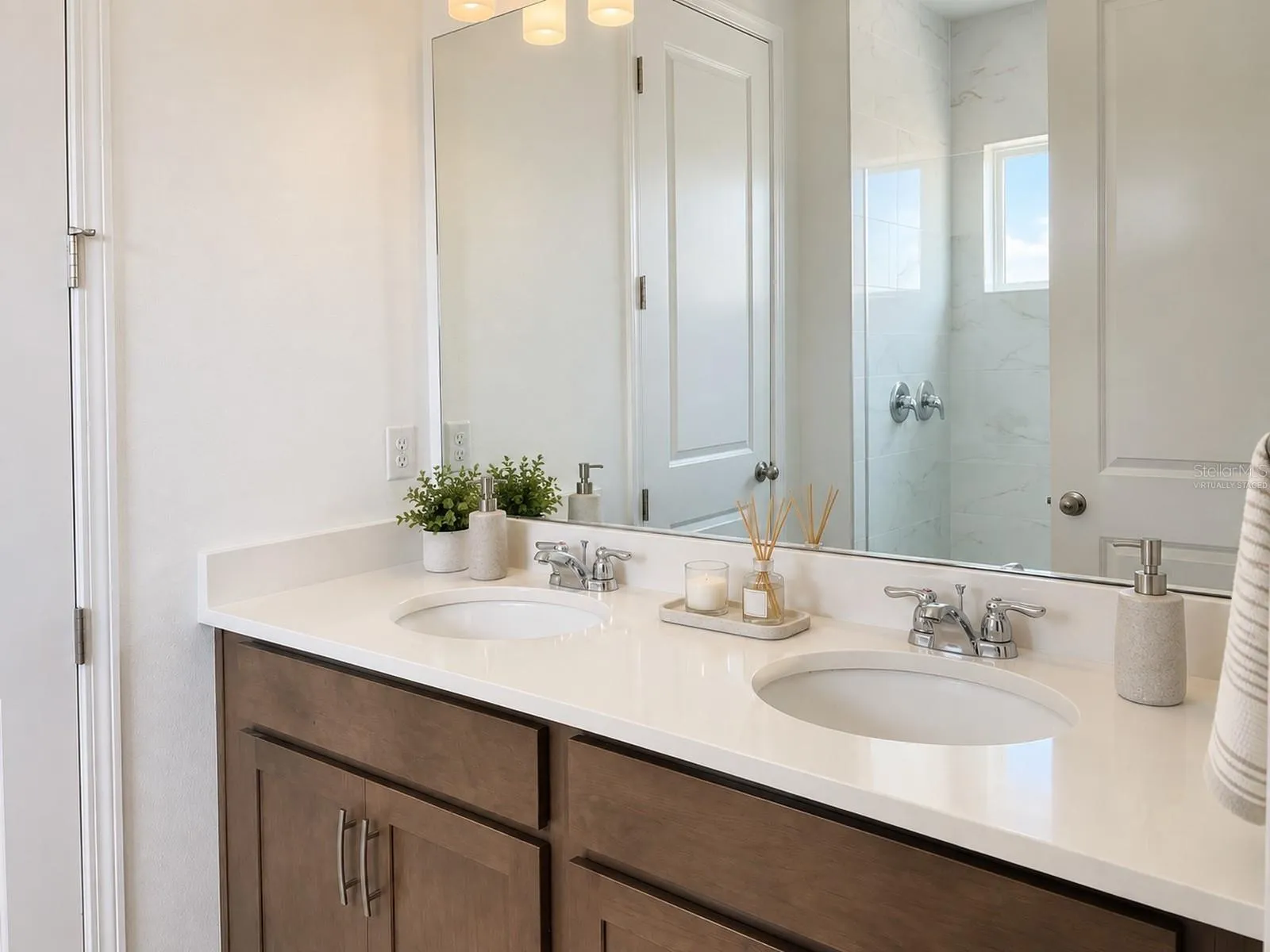 Primary Bathroom. Virtually staged
