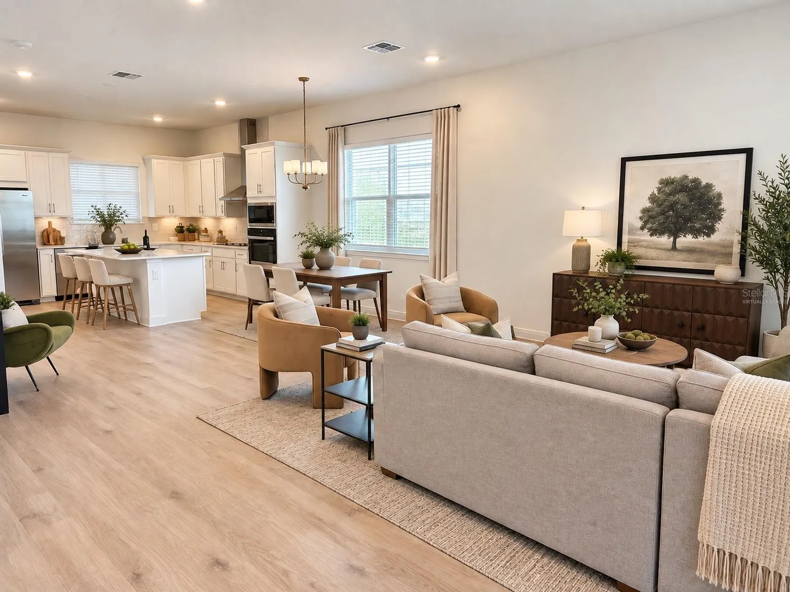 Living room. Virtually staged