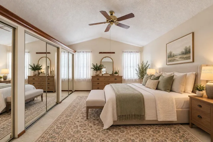 Virtually Staged Primary Bedroom