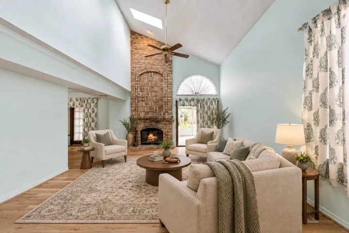 Virtually Staged Living Room