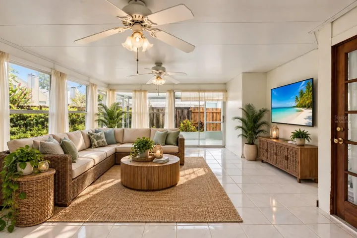 Virtually Staged Florida Room