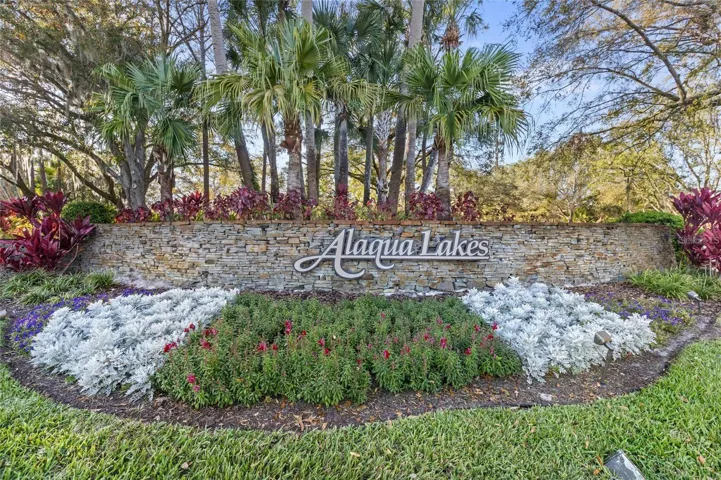 Enjoy the exceptional Alaqua Lakes lifestyle with golf, tennis, community parks, playgrounds and 24-hour guard-gated security, all surrounded by beautiful natural scenery.