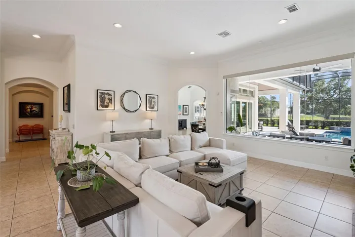 Formal Living RoomThe formal living room offers an elegant setting with beautiful views toward the outdoor living area.