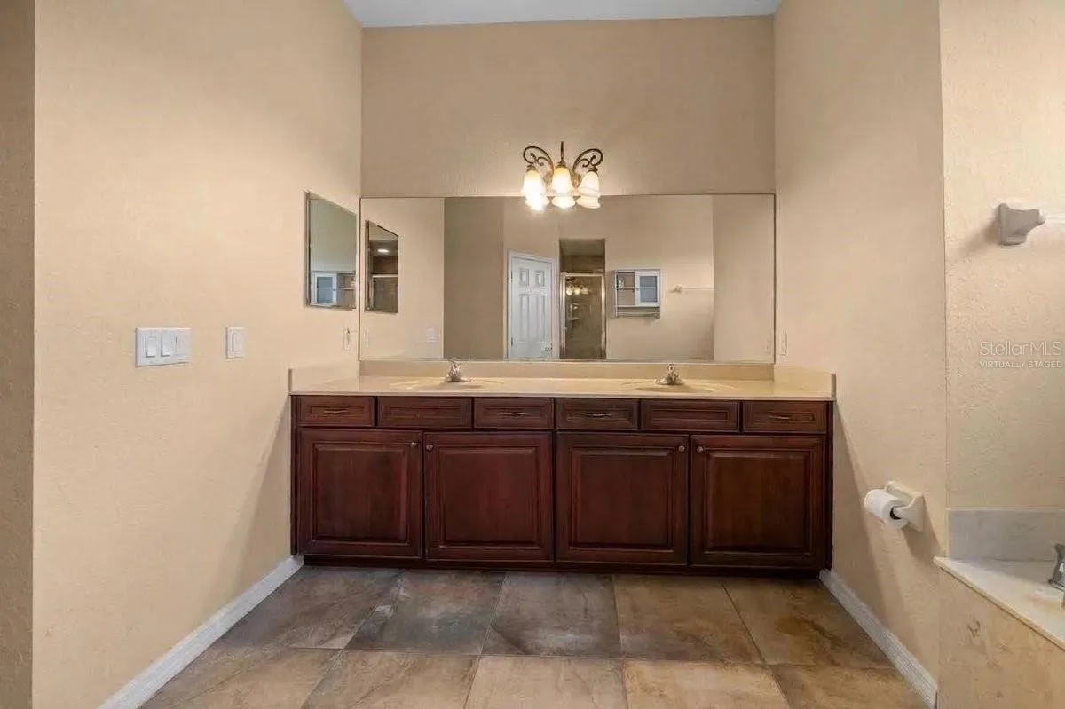 Primary Bathroom/ Double sinksVirtually Staged