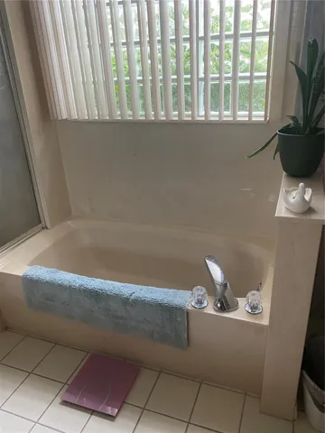 Primary bathroom with tub