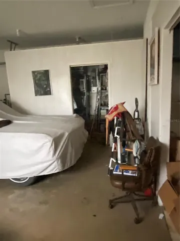 2-car garage and storage area.