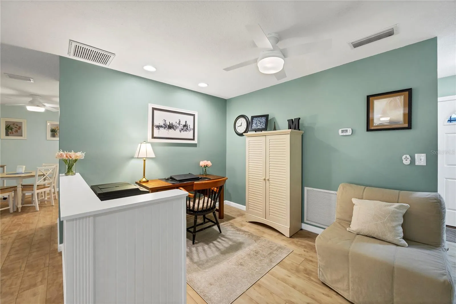 Dining or office area