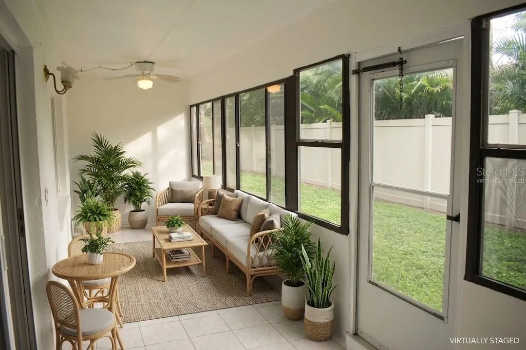 virtually staged porch